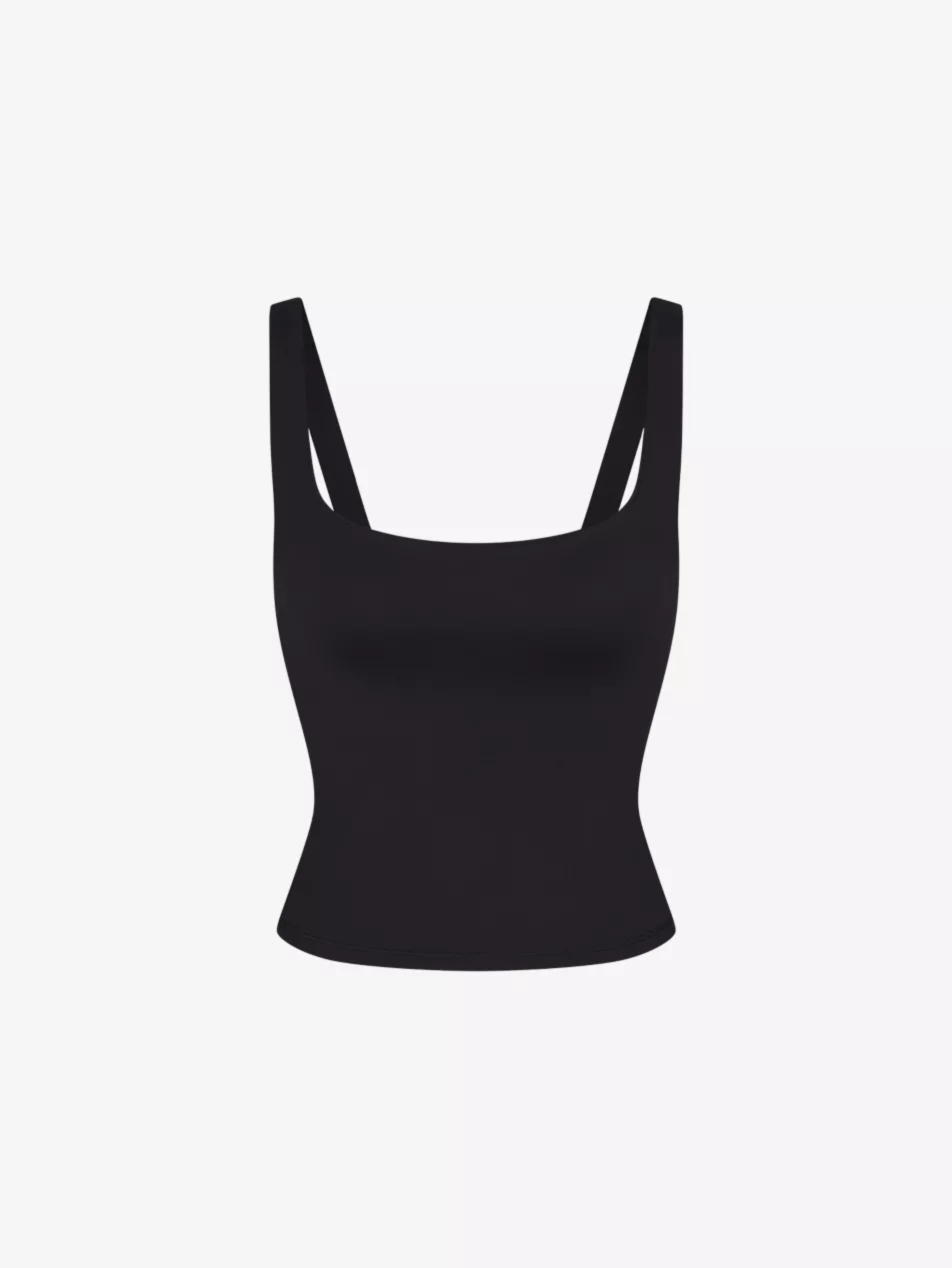 NikeSkims Matte Square-Neck Jersey Tank Top in Obsidian