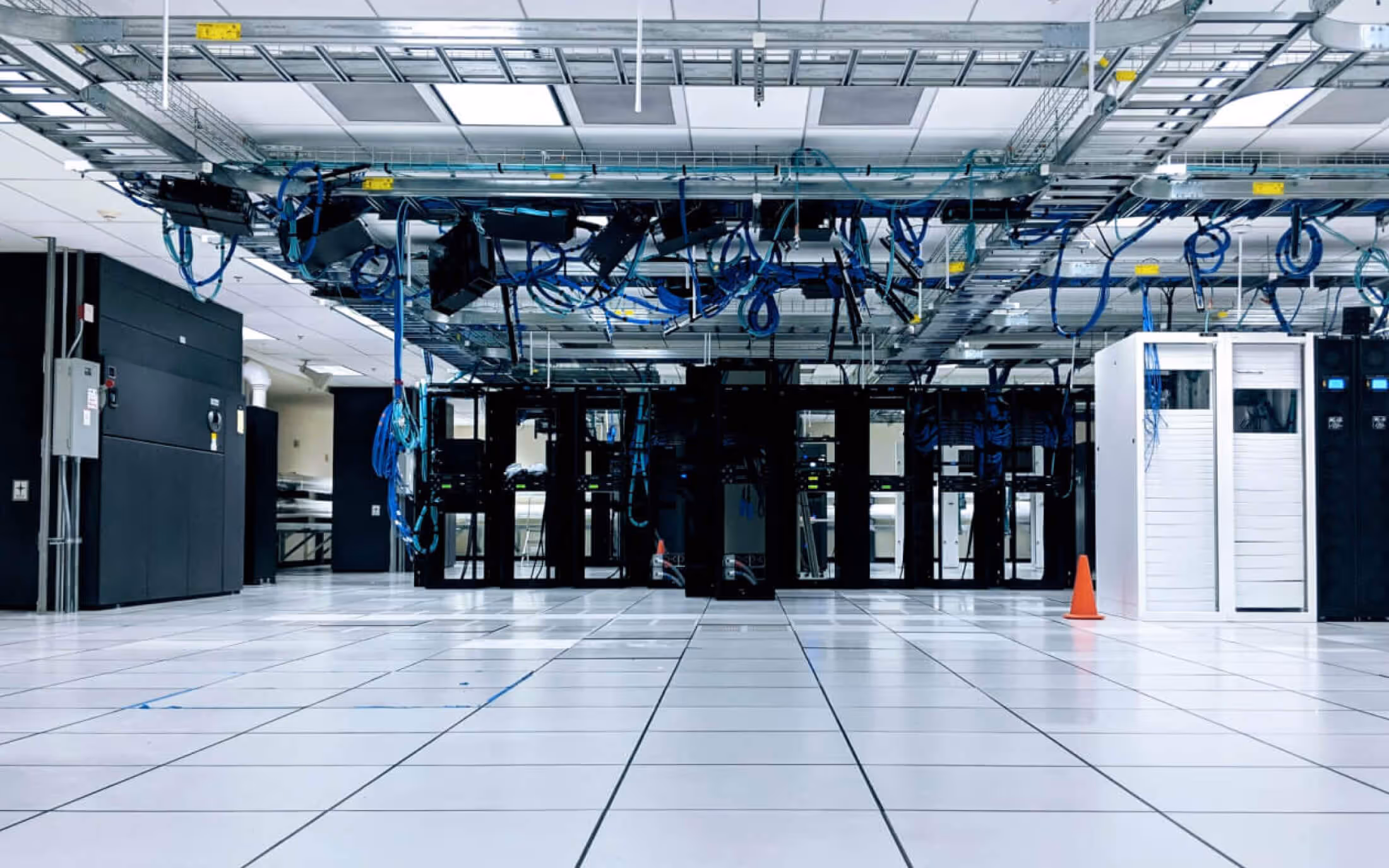 High-tech server room.