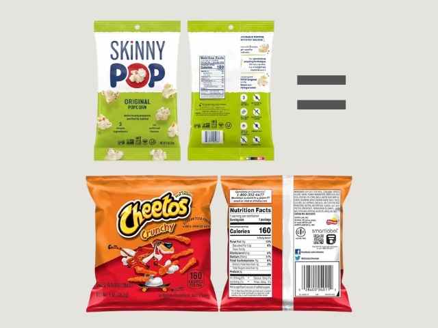 healthy snacks verses cheetos