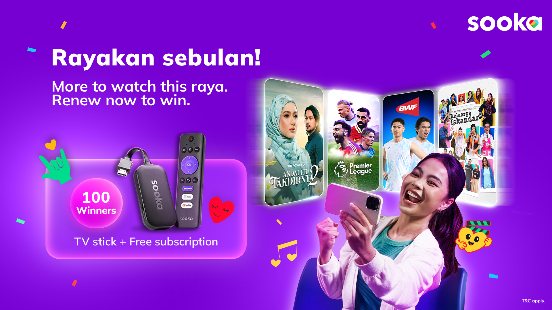 Rayakan Sebulan - Renew and Win! 