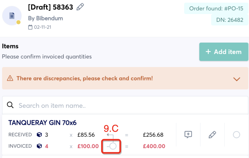 use growyze software to see price changes in invoices