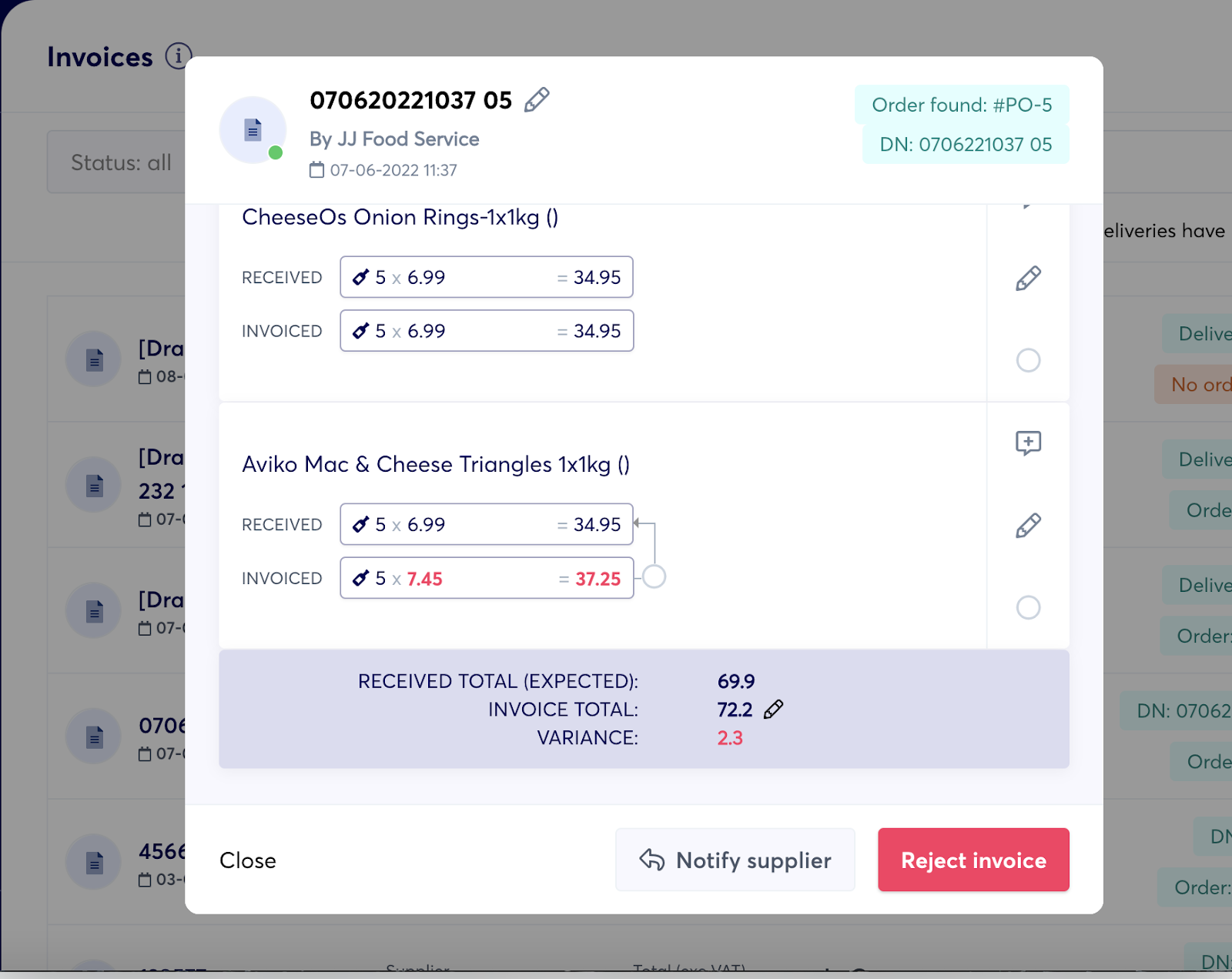 use growyze software to query invoices