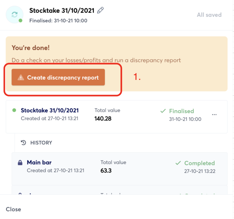 how to create discrepancy report