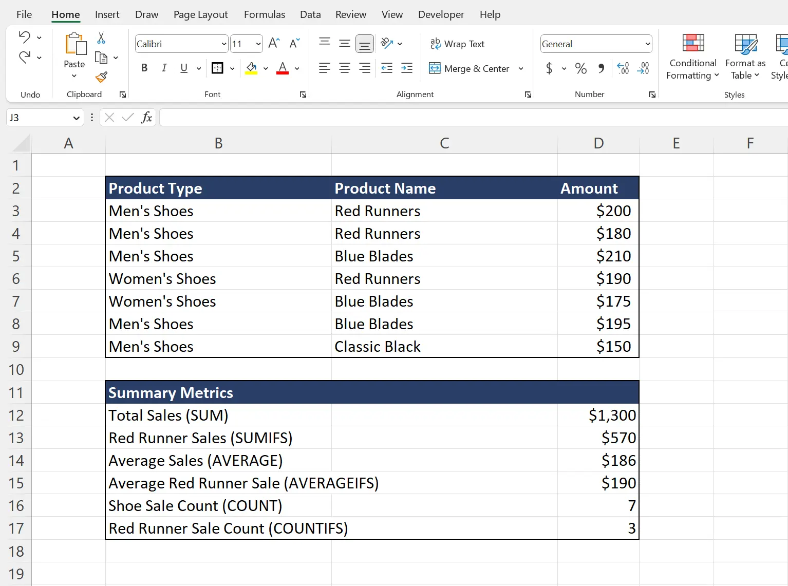 Excel Spreadsheet Aggregation Formulas