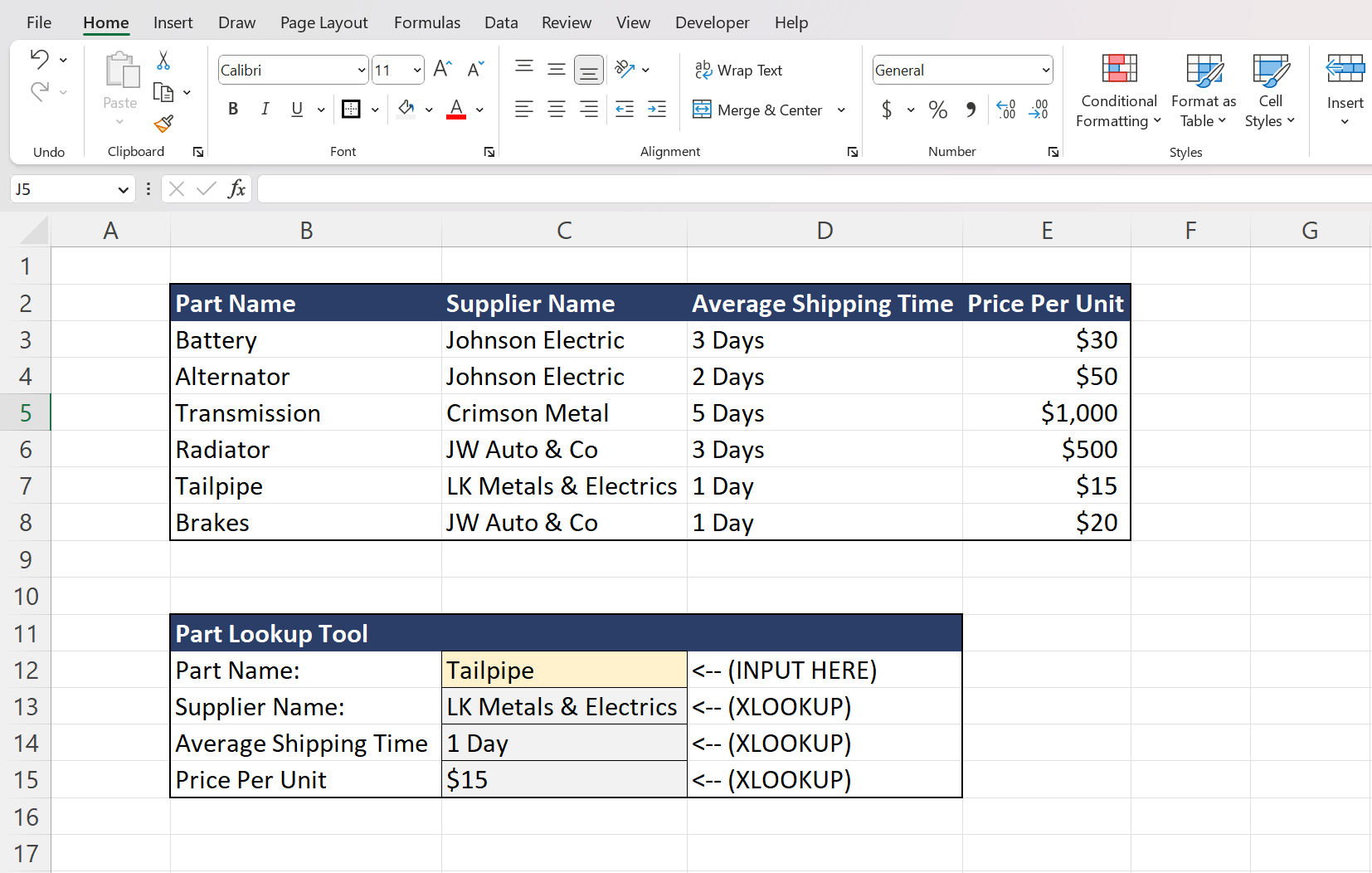 Excel XLOOKUP Function