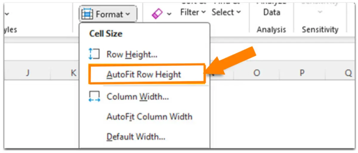 Step 4 : Autofit Row Height