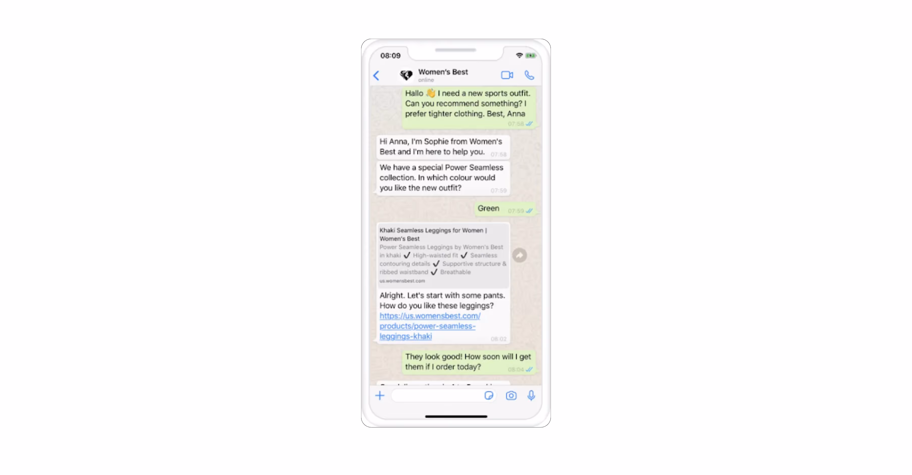 conversational commerce via whatsapp