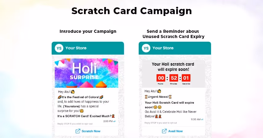 Boost Holi sales with creative gamifications like scratch cards and Countdown timer 