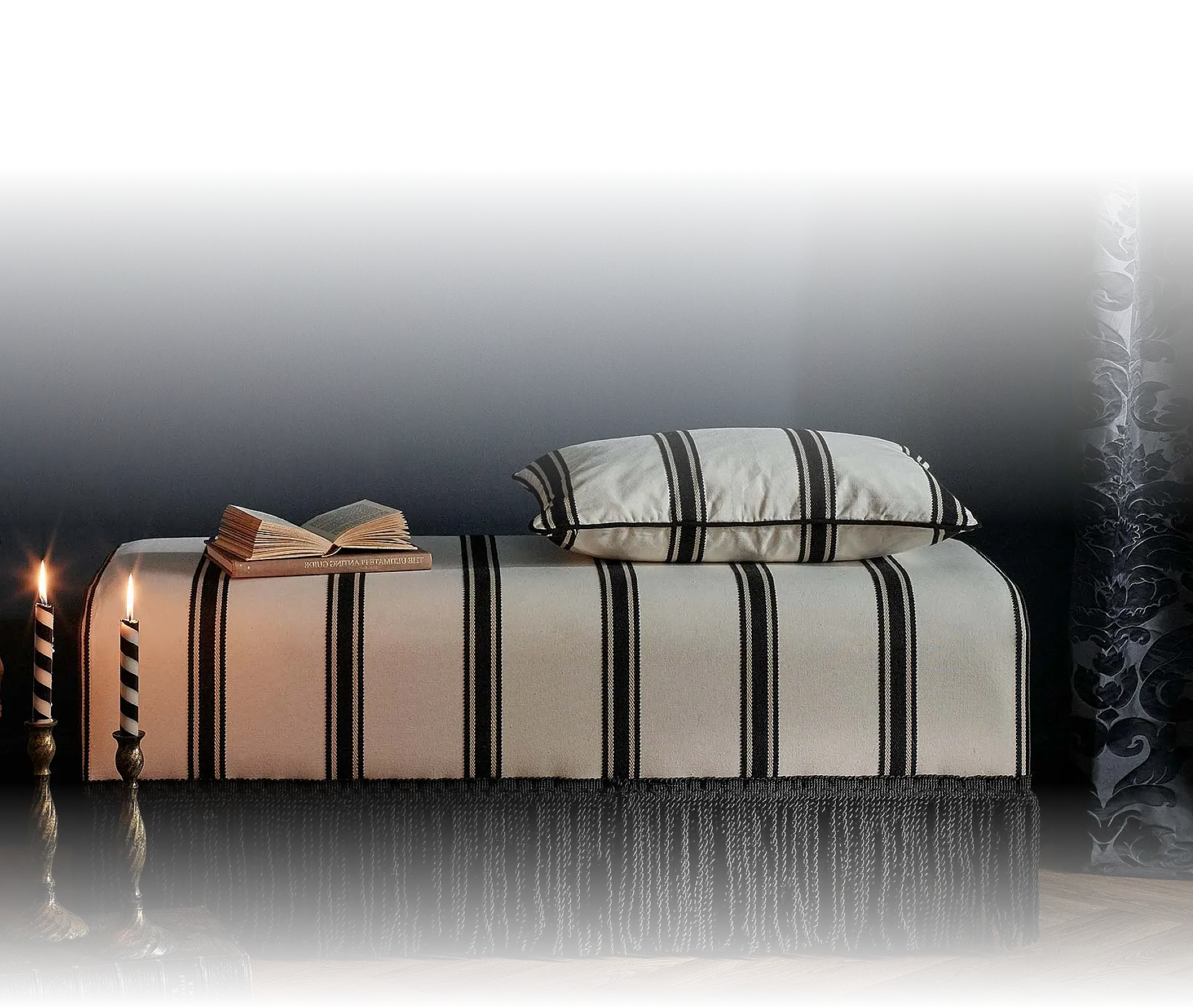 Single Bed With Pillow & Books