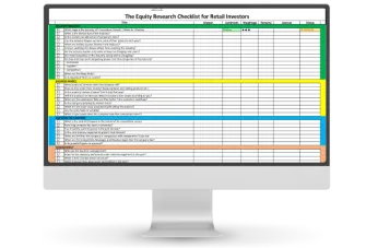 Investing 101 Checklist Template for screening stocks
