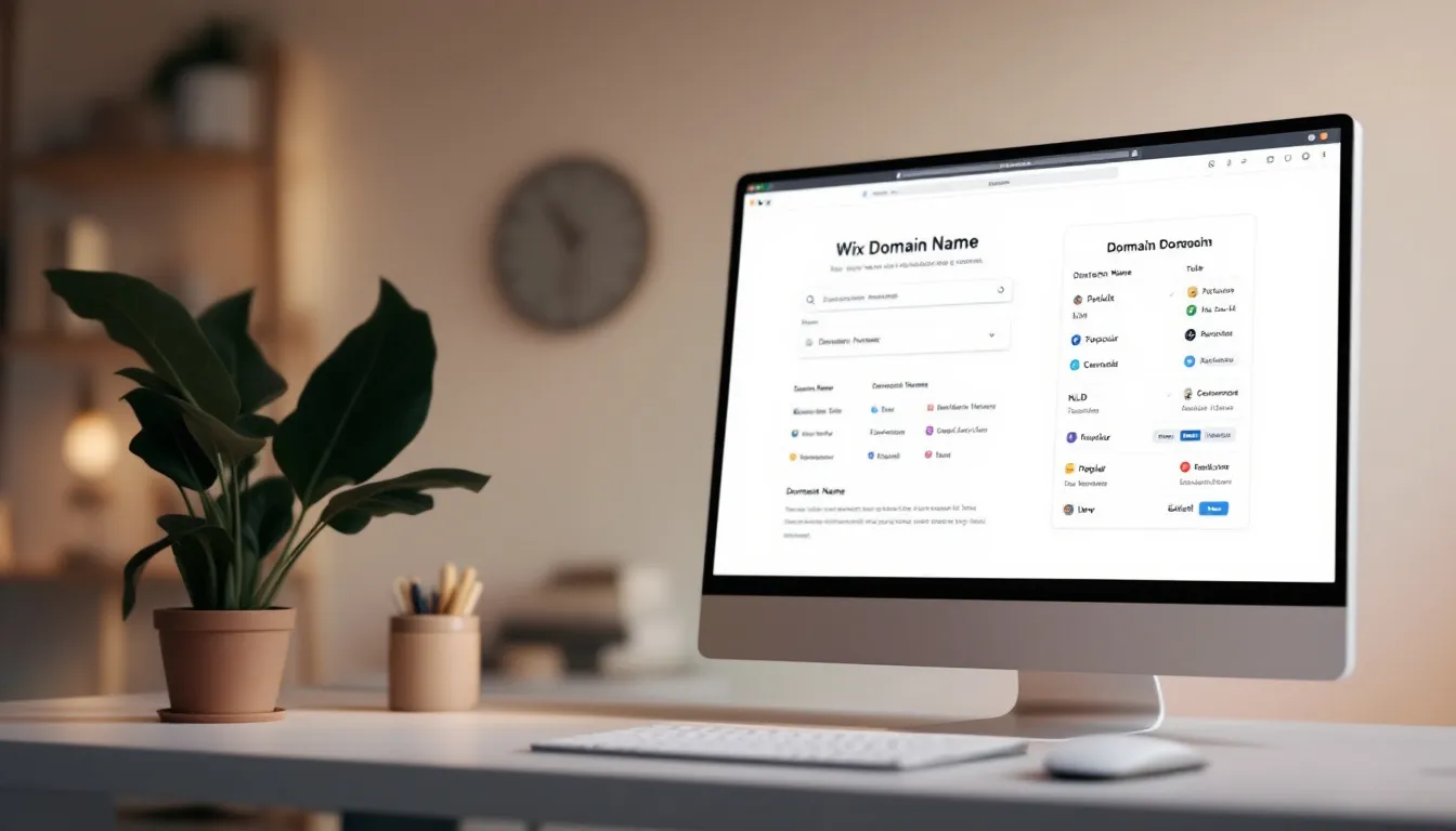 An overview of Wix domain names, showcasing various domain options.