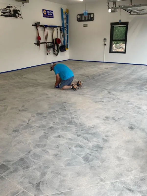 epoxy flake floor preparation