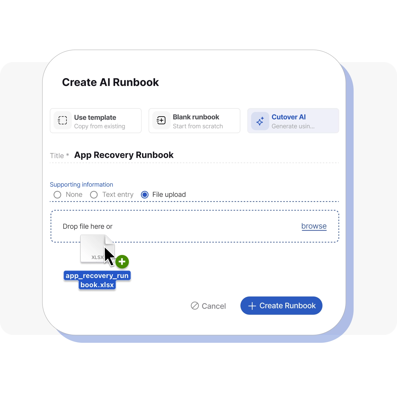 Create a runbook with almost any file type