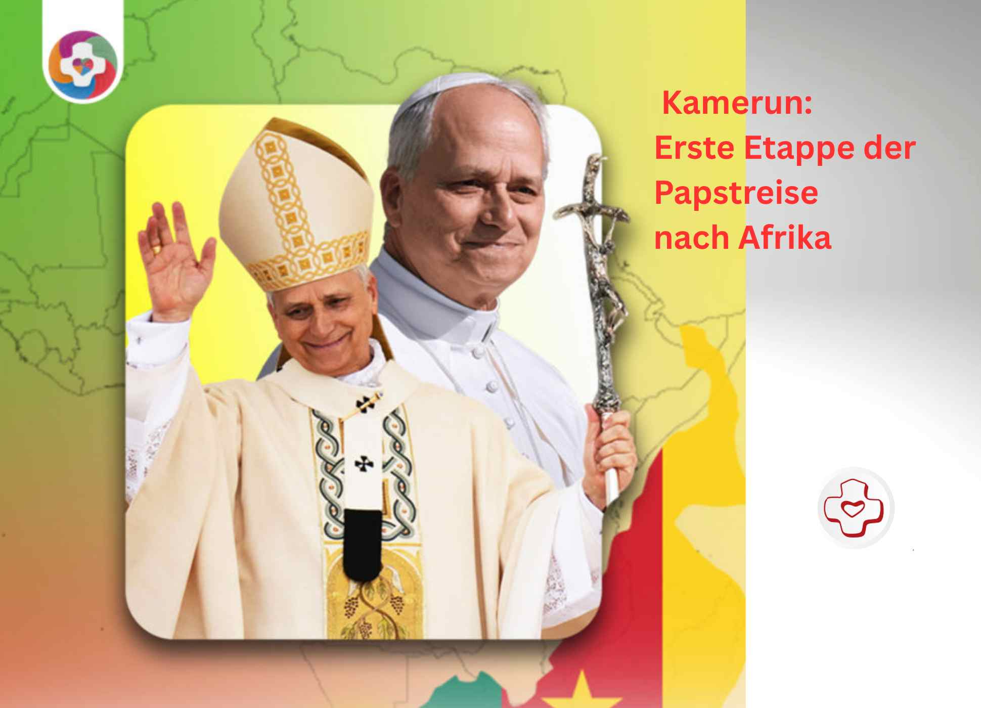 Collage mit Bild von Papst Leo XIV.