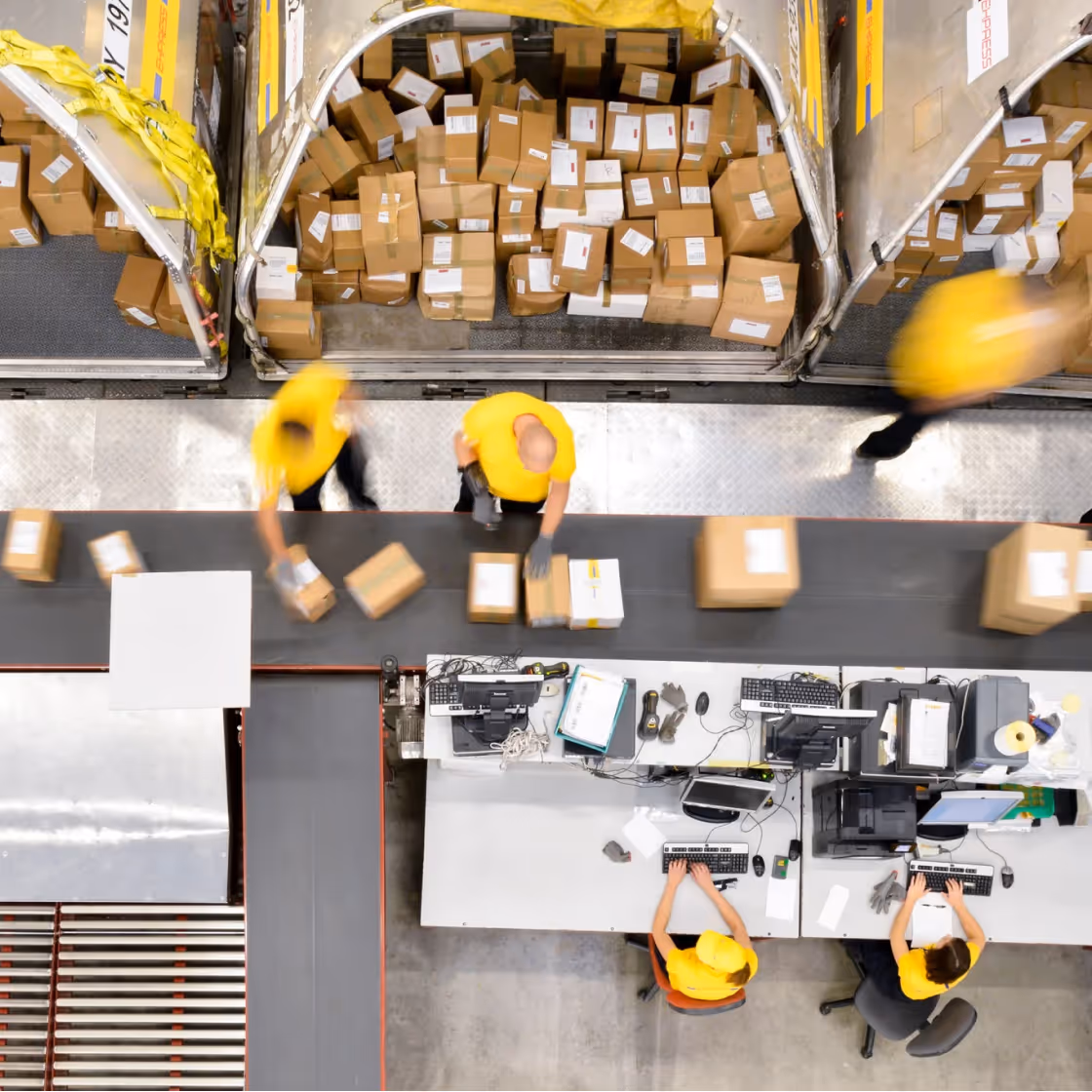 Industrial manufacturing facility using software to improve efficiency