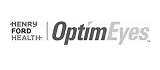 Logo with text: Henry Ford Health and Optum Eyes.