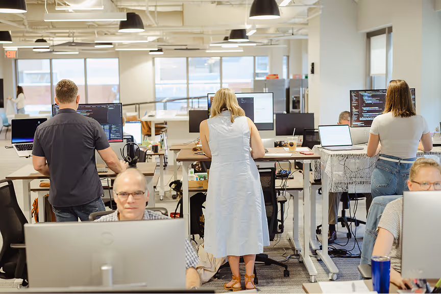 Colleagues working together