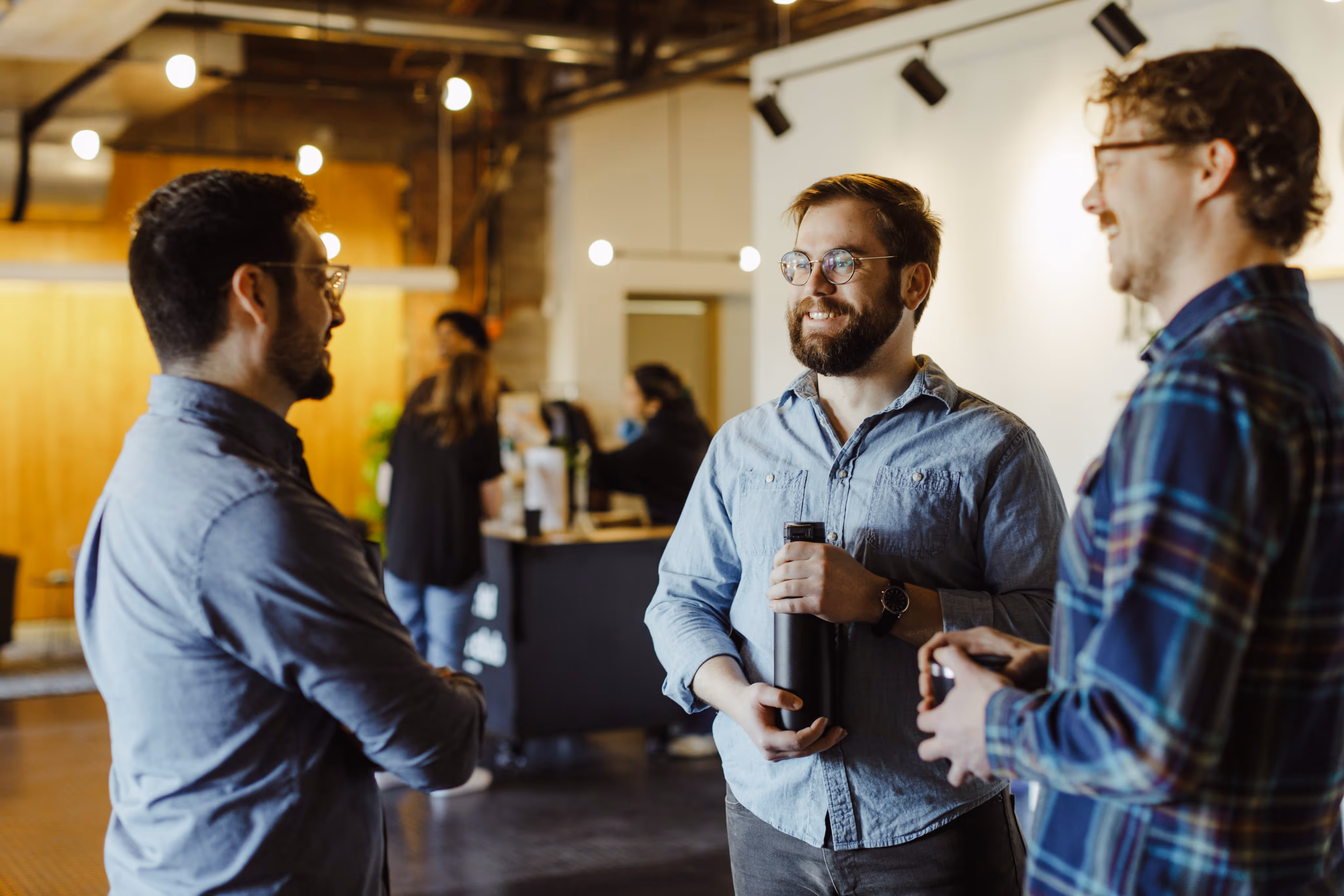 Man smilling, while looking into the distance