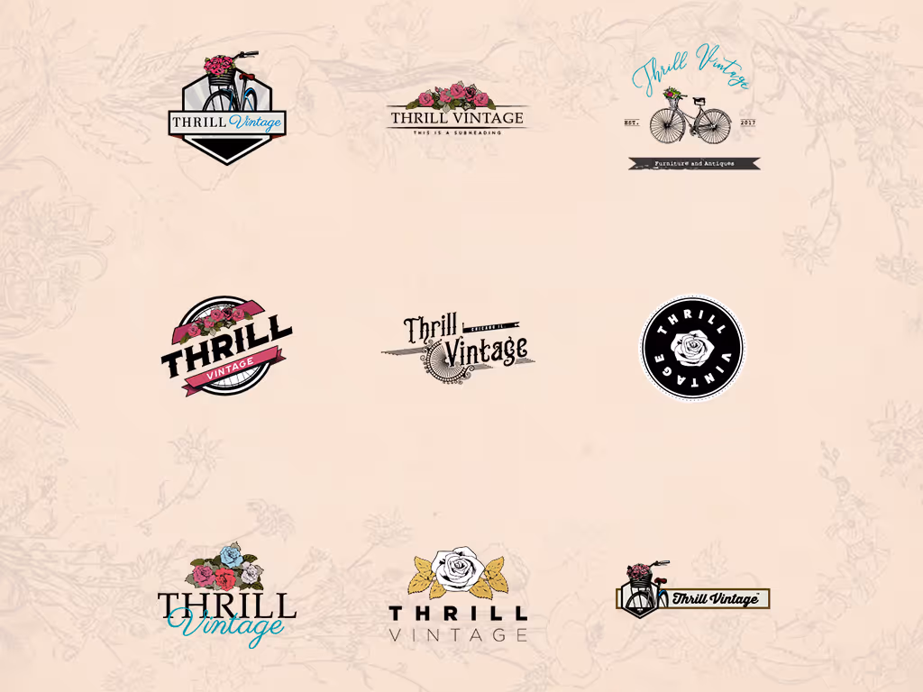 thrill vintage logo concepts