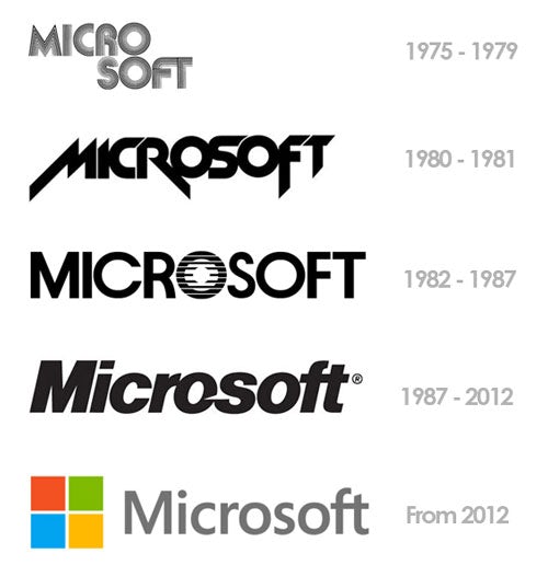 Over the years, even companies with this amount of notoriety change with the times.