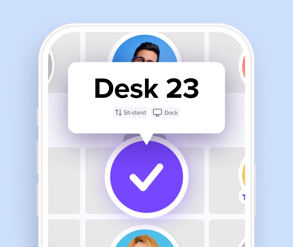 postazione 23 prenotazioni effettuate tramite l'app " deskbird "