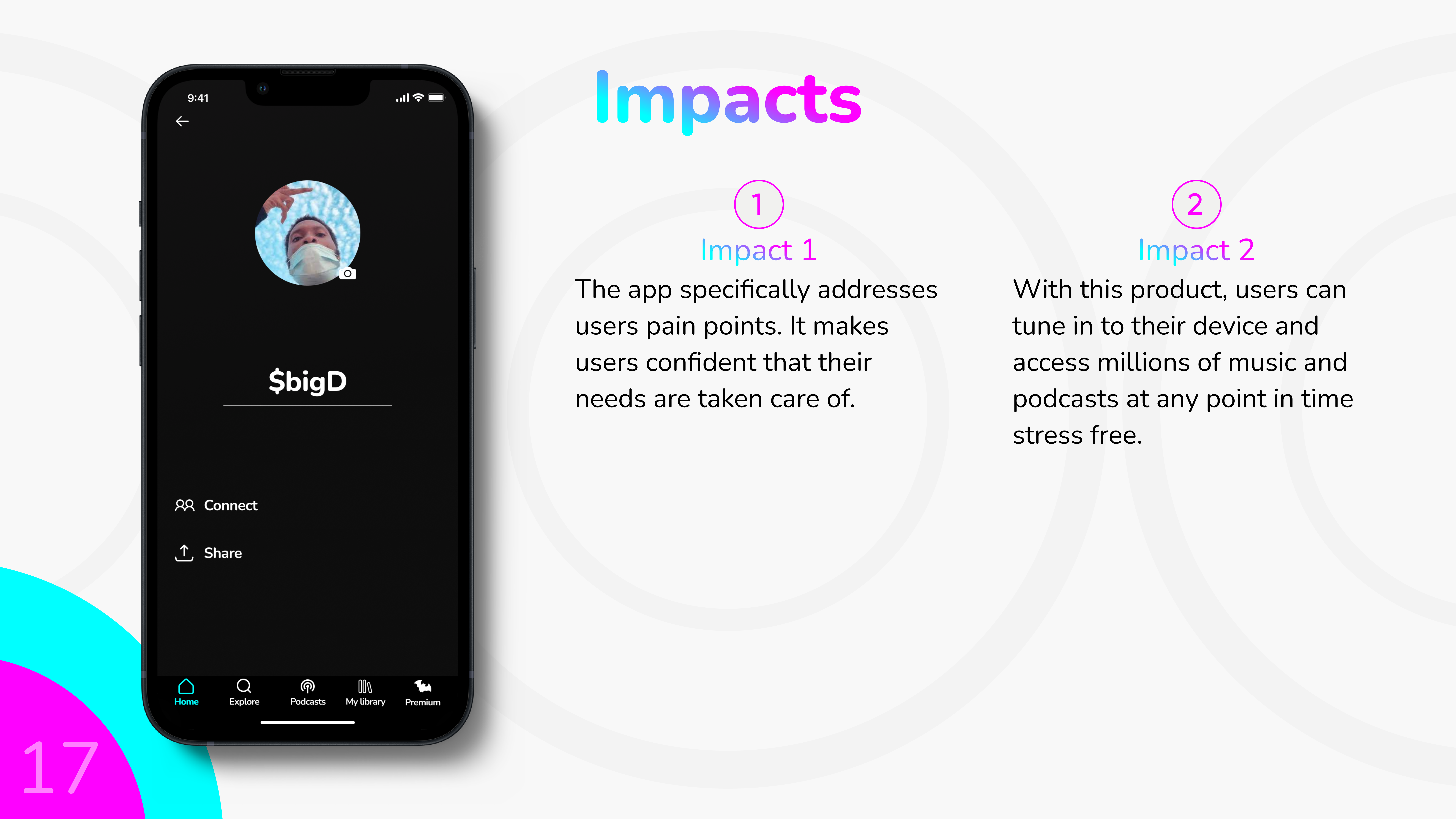 An impact page from a Rave case study including a mobile screen.