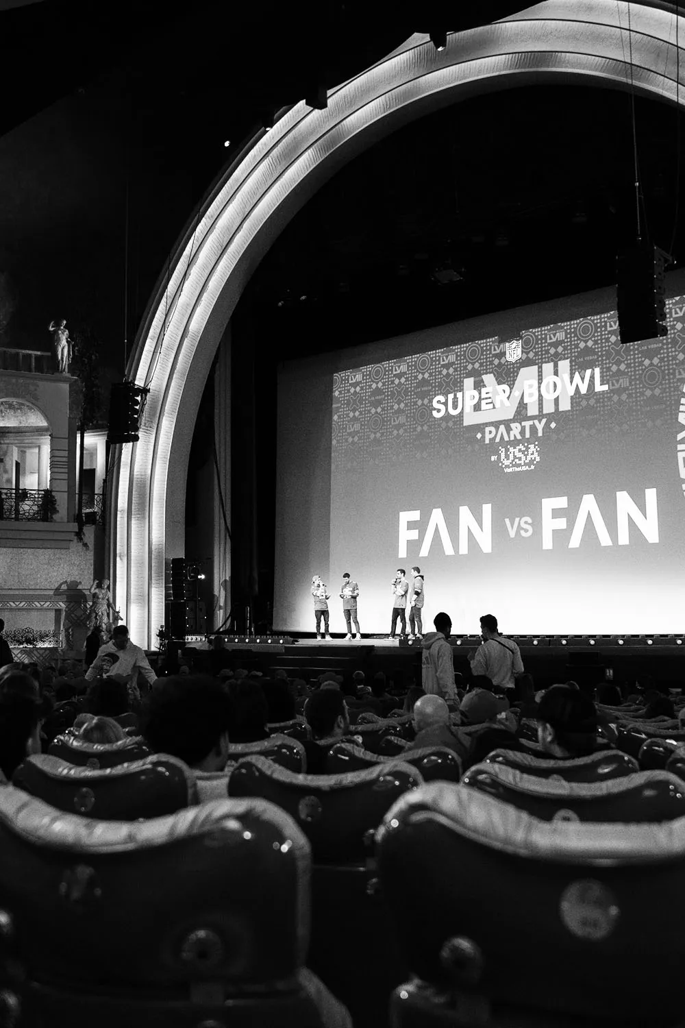 Shooting événementiel sportif au Grand Rex pour le SuperBowl