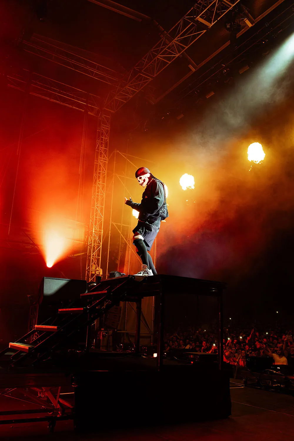 Couverture photographique d'un festival de musique, photo d'artiste vue de la scène