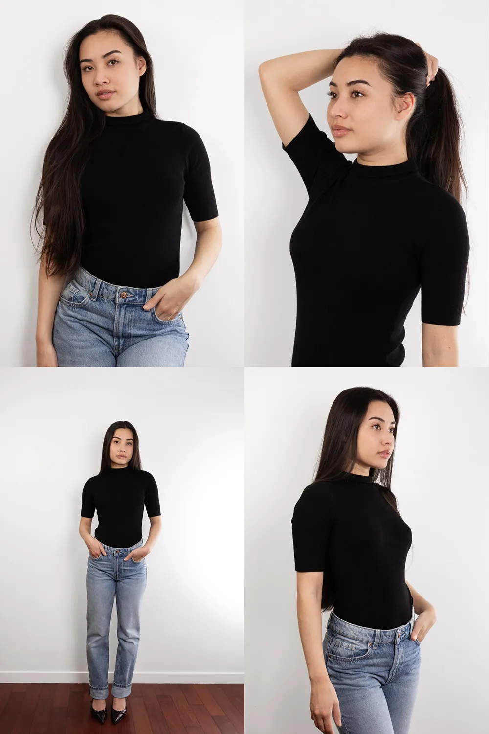 ace card - photo polas à Paris en home studio, mur blanc et parquet massif