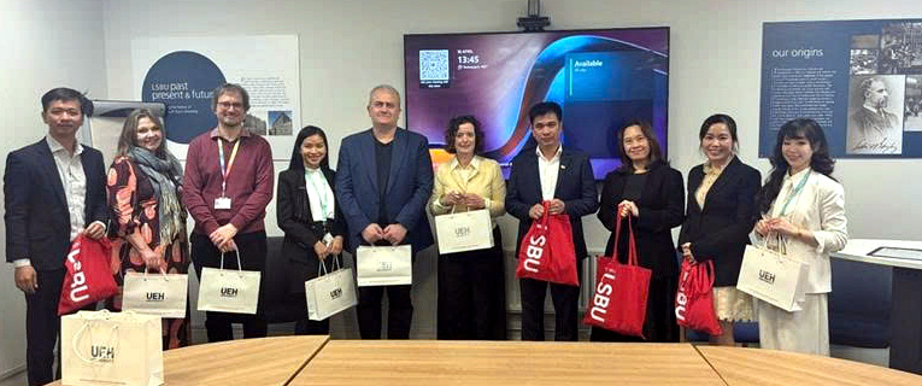 Title: LSBU and UEH project teams and institutional leaders at LSBU during partnership discussions in April 2025. - Description: LSBU and UEH project teams and institutional leaders at LSBU during partnership discussions in April 2025.