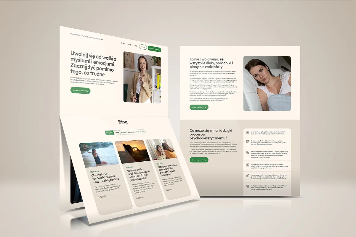 strona internetowa dla psychodietetyczki i psychoterapeutki