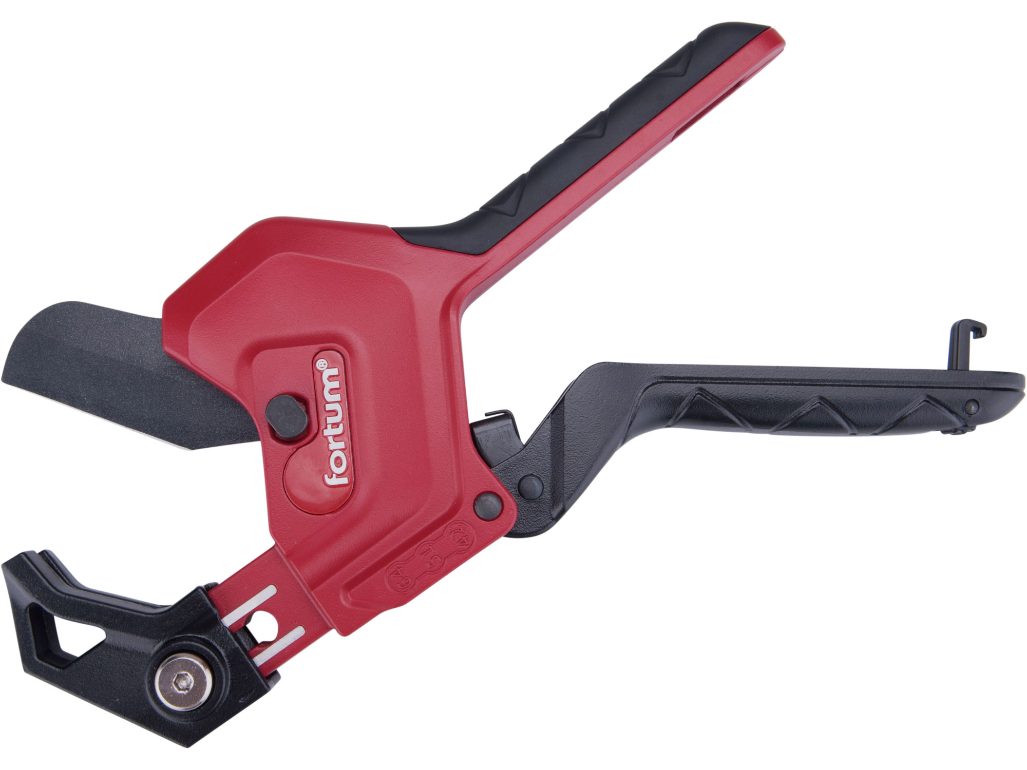 műanyagcső vágóolló, max.: 64mm, 3 fokozat, (PVC, PPR, PP, PE, PEX, PB, PVDF csövekhez)