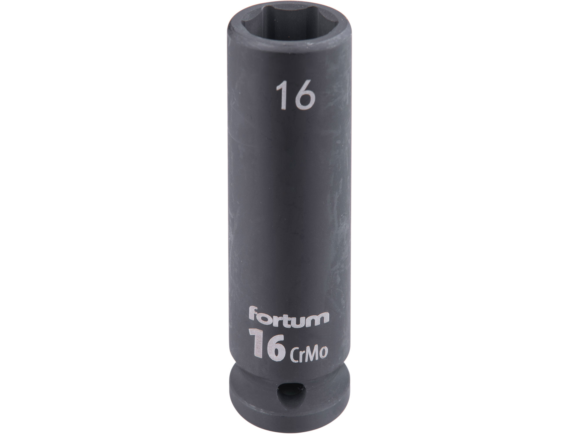 gépi (impakt) dugófej 1/2", 16 mm, L 78 mm, feketített, FORTUM