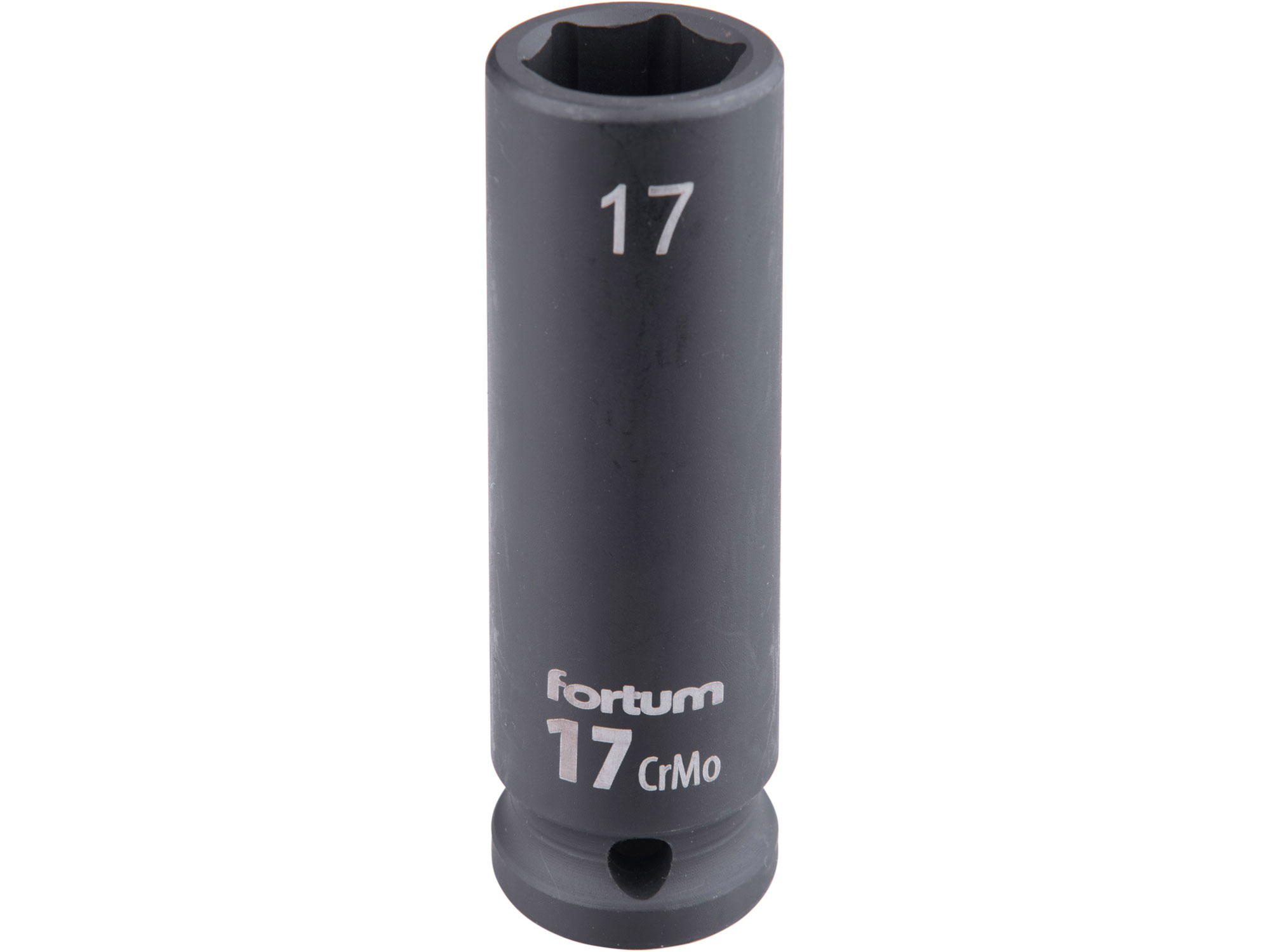 gépi (impakt) dugófej 1/2", 17 mm, L 78 mm, feketített, FORTUM