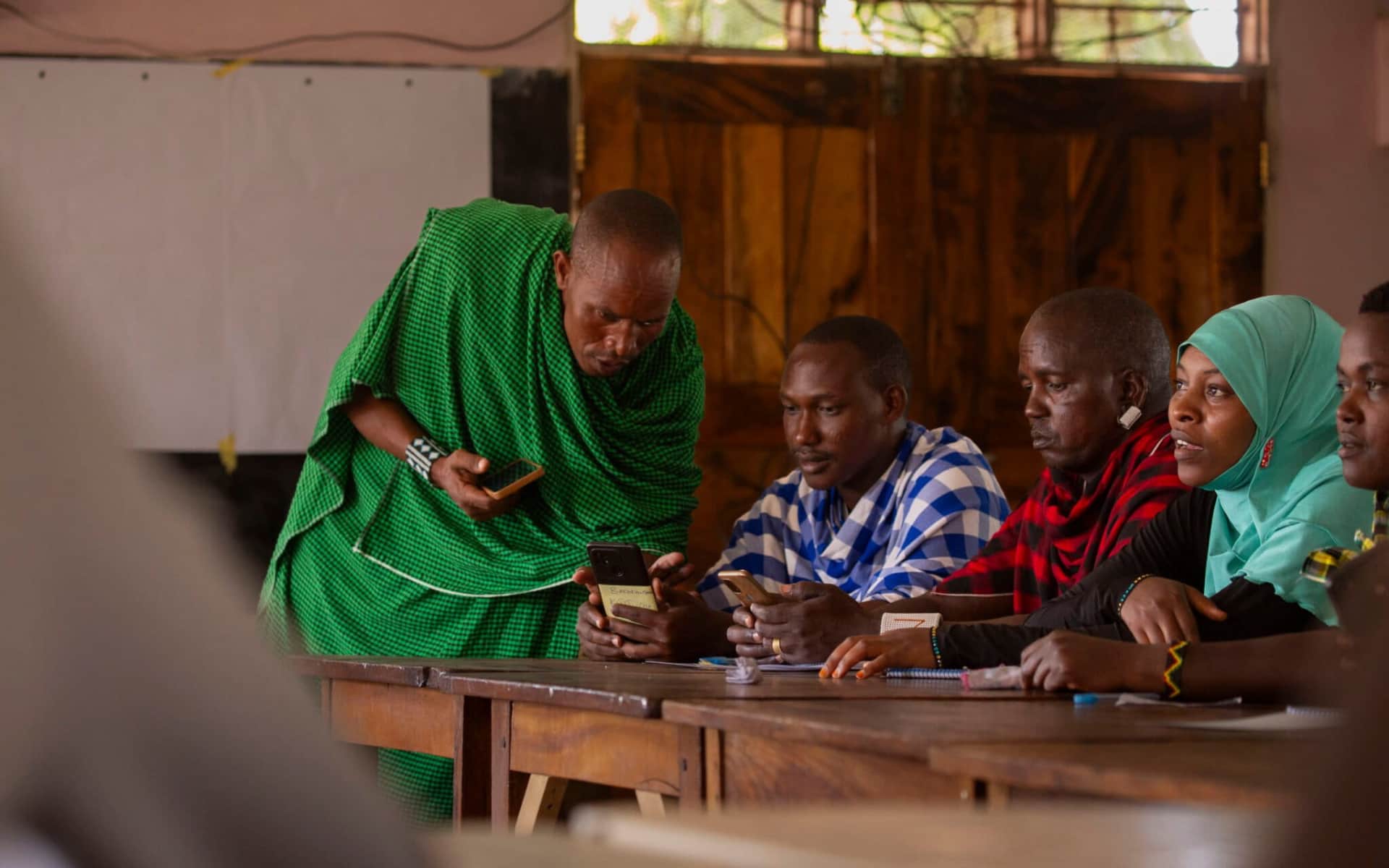 Monitors during a training session