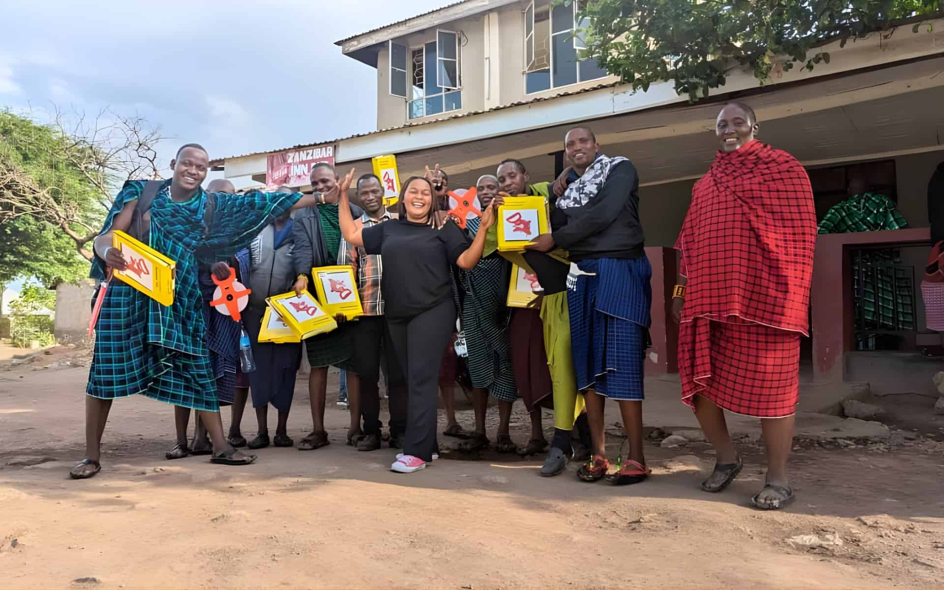 Leepa and fellow rangeland monitors complete a refresher training together.