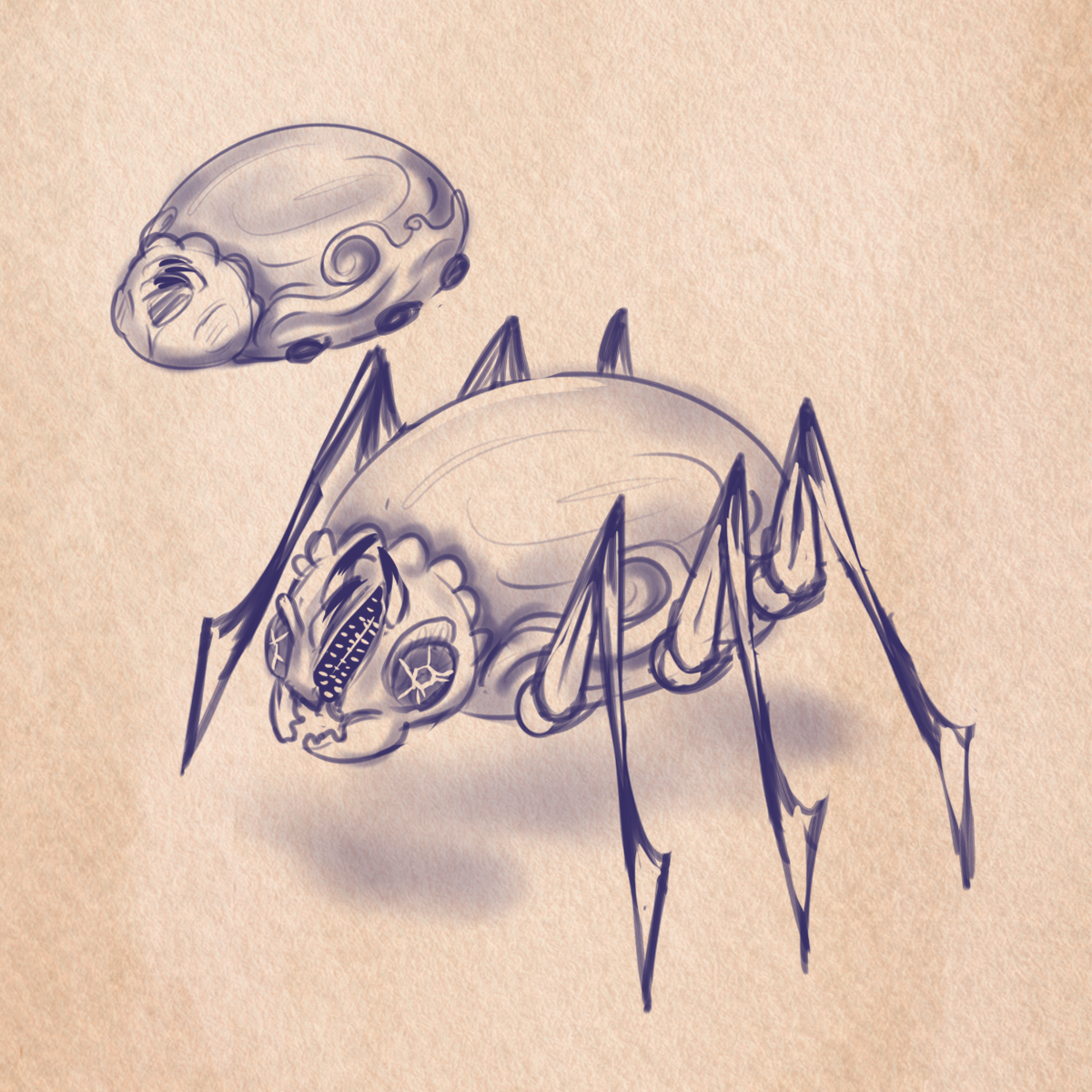 A creature sketch. Creature: Mulching Mites
