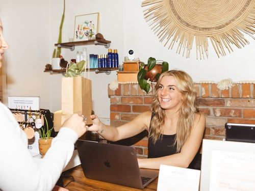 Bronzed Receptionist