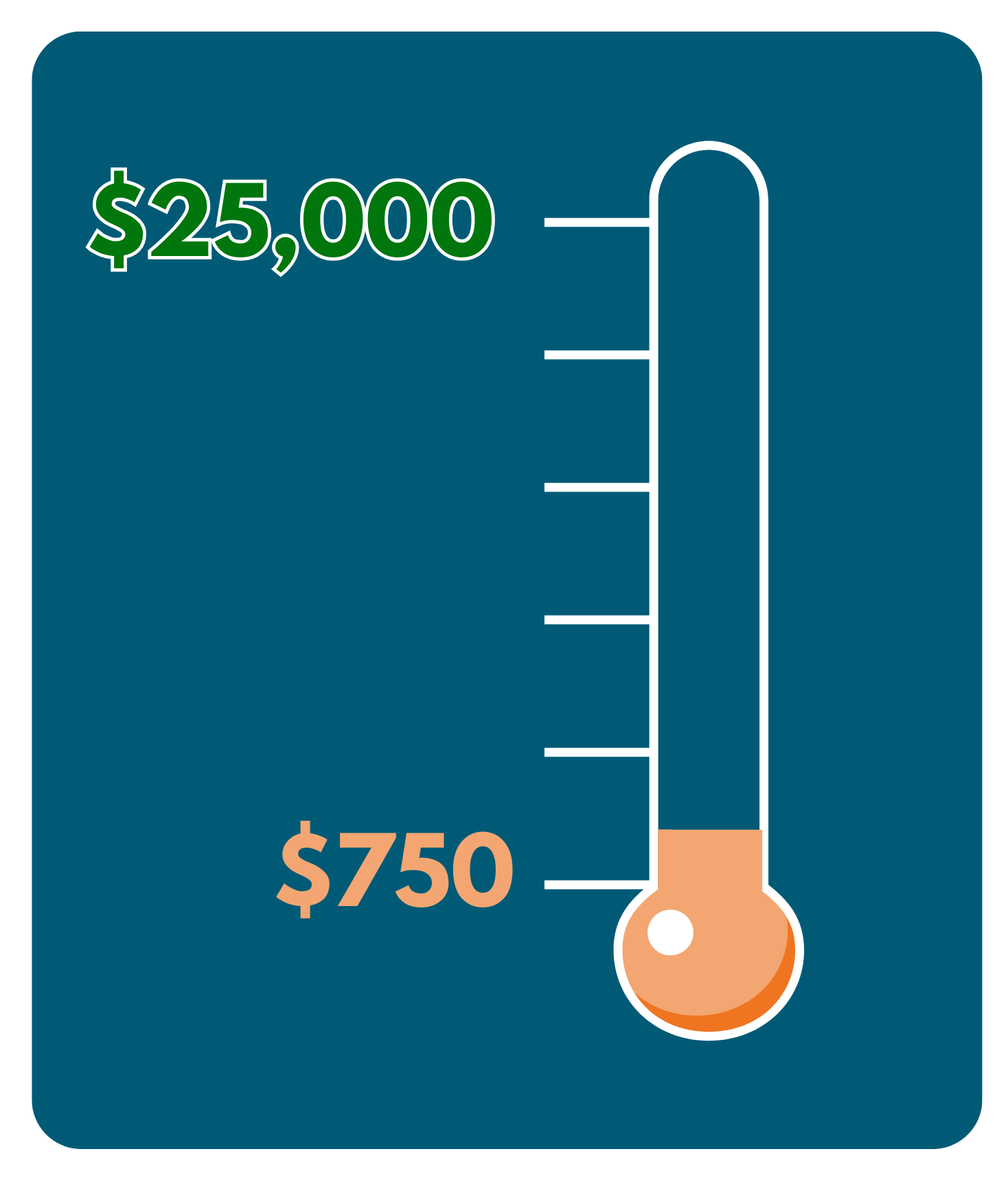 Goal thermometer for sponsorship donations