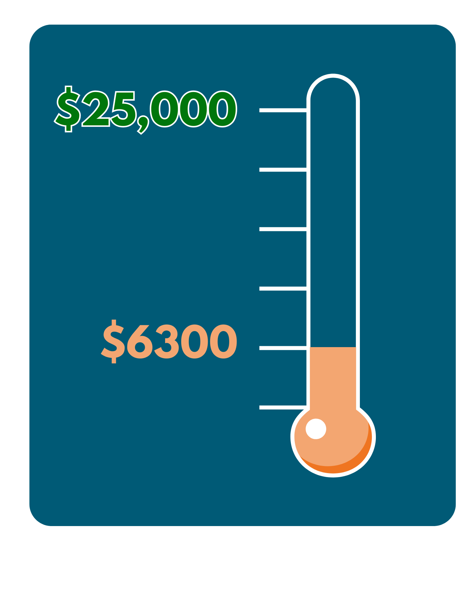Goal thermometer for sponsorship donations