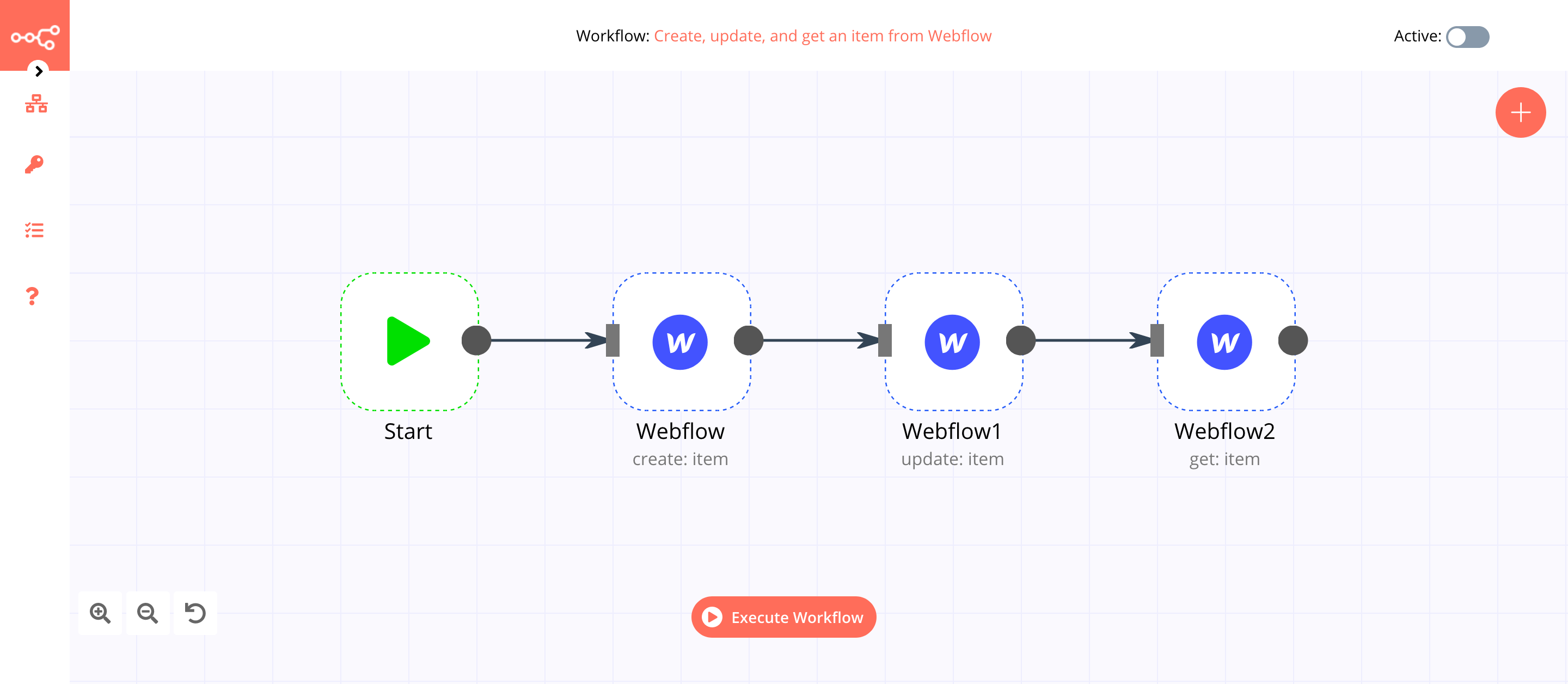 Webflow Automation on n8n