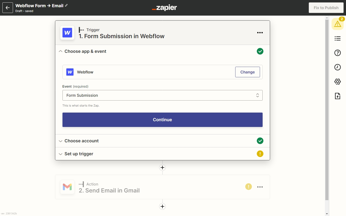 Webflow Automation on Zapier