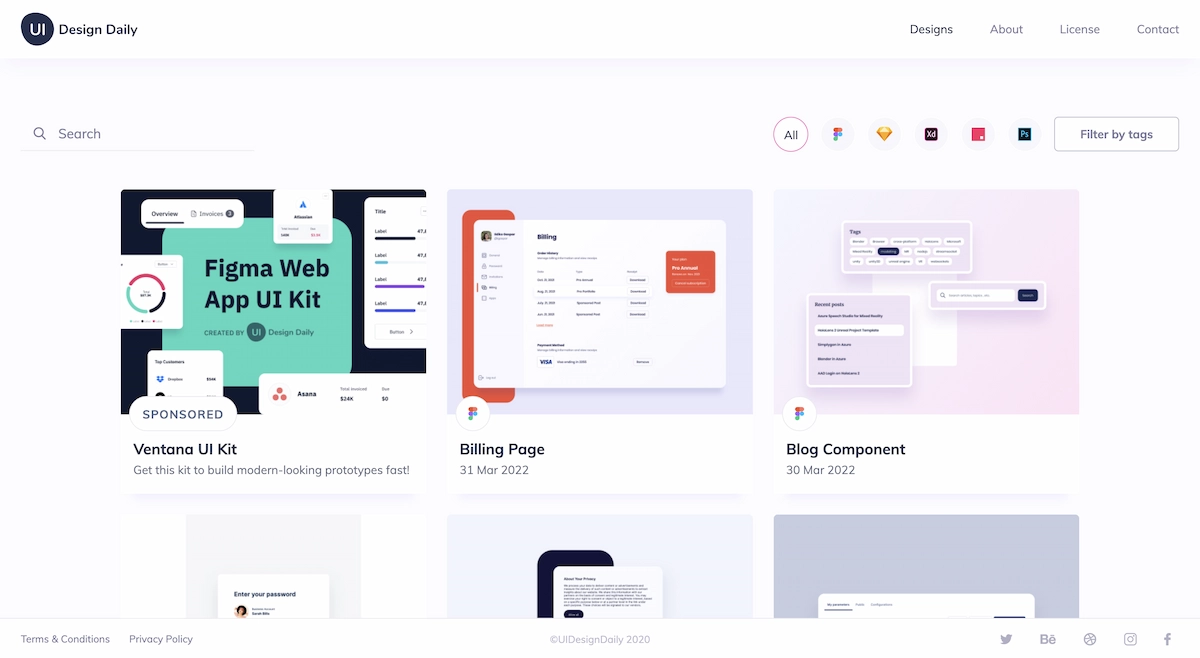 UI Design Daily Web App