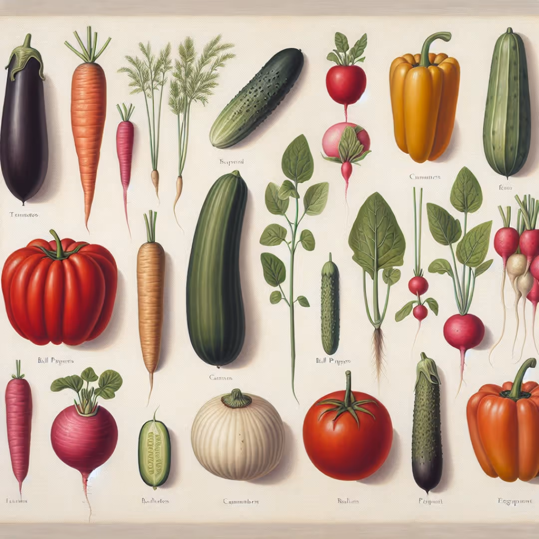 List of garden vegetables.