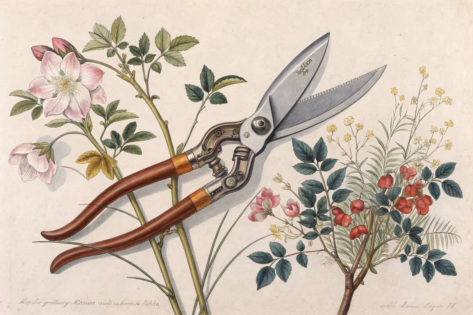 Pruning shears used for gardening.
