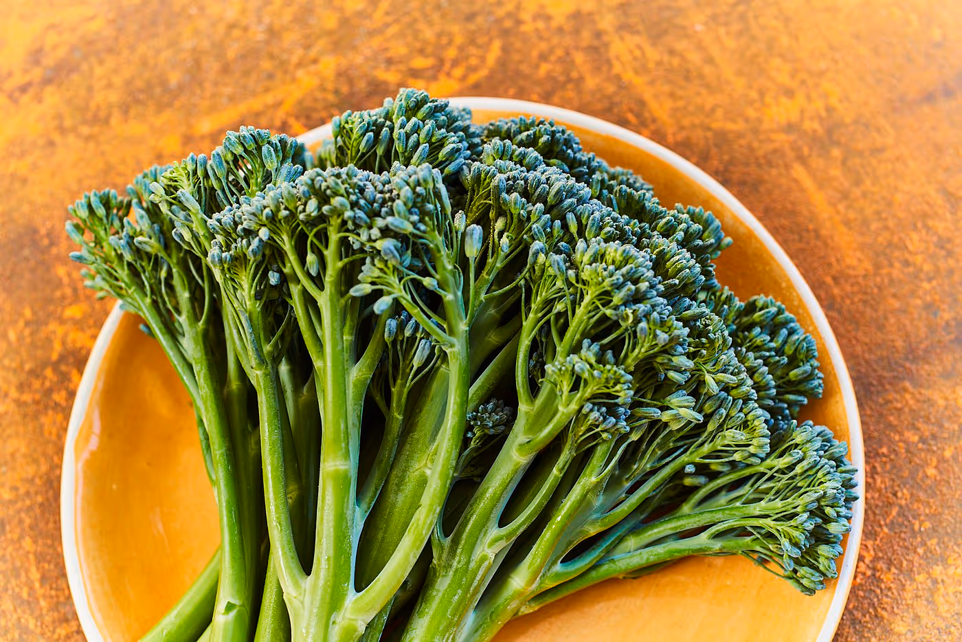 Broccolini plants growing in a garden.