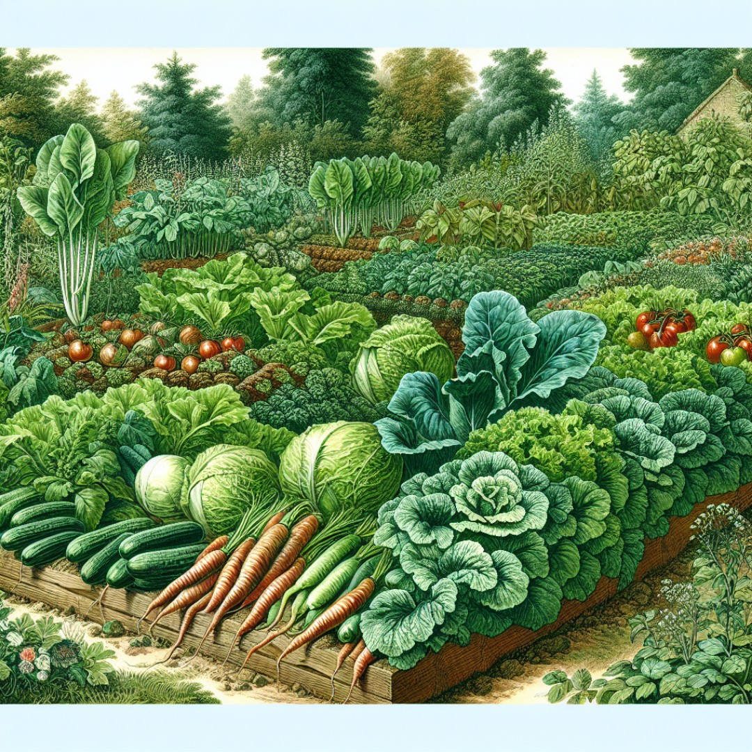 Vegetable plants growing through living mulch cover crops.