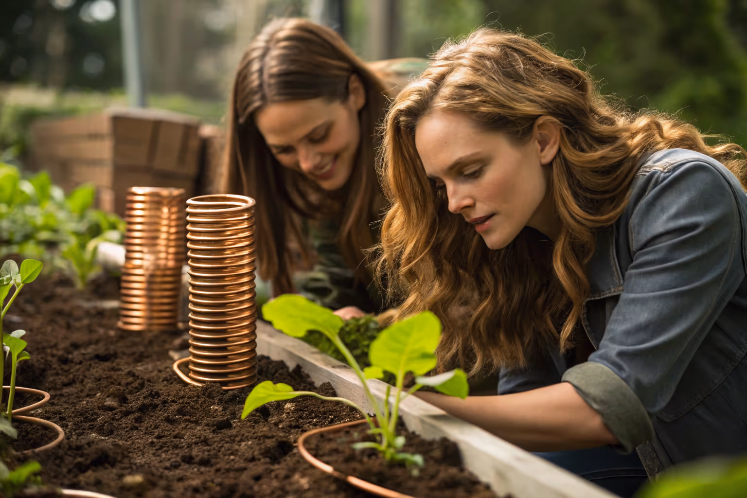 Installing copper coils near planting beds improved soil vitality, accelerated plant growth noticeably and enhanced overall garden productivity organically.
