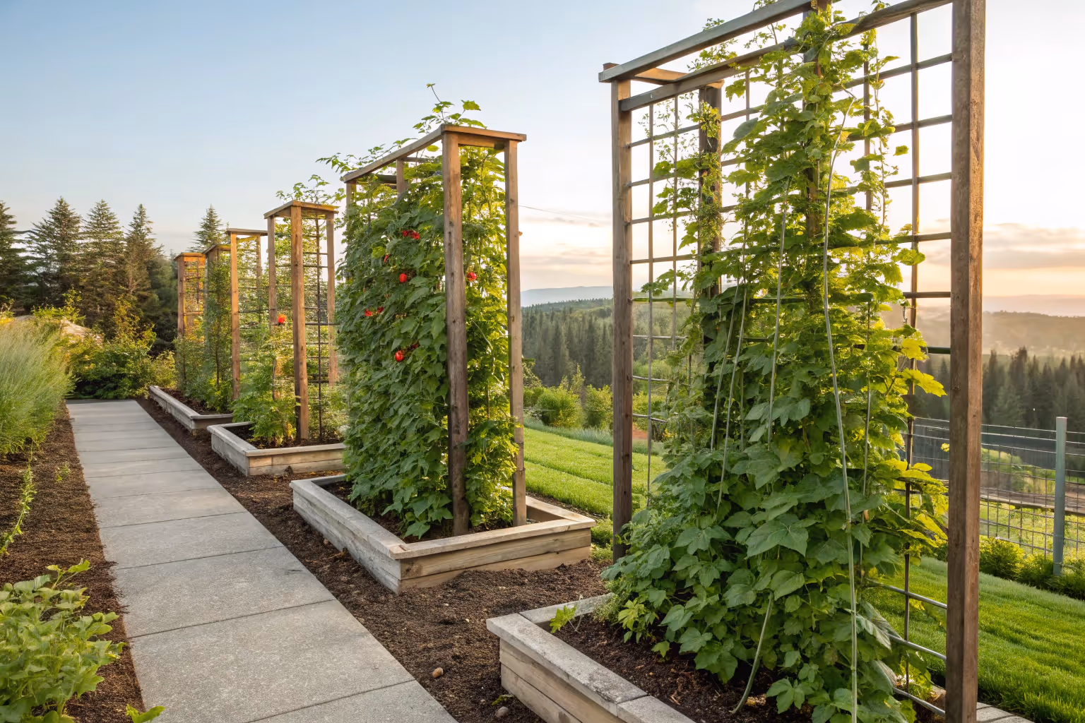 Plant compact, climbing varieties vertically in corner trellises; this maximized space production significantly improved my small backyard vegetable yield.