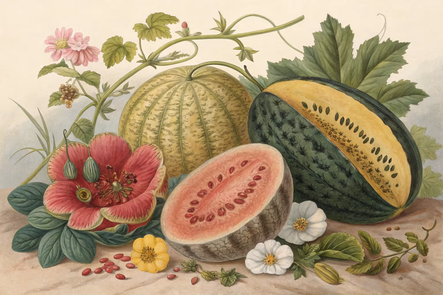 Packets of heirloom garden seeds arranged with a variety of colorful vegetables.